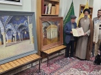 دو اثر نفیس نقاشی از سوی هنرمند پیشکسوت نیشابوری به موزه رضوی اهدا شد