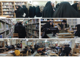 استقبال مراجعان مهمان از خدمات متنوع مطالعاتی کتابخانه مرکزی حرم رضوی 