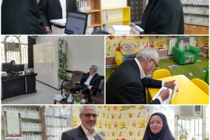 بیرجند: بازدید حسین زنگوئی، نویسنده و مدرس دانشگاه فرهنگیان بیرجند از کتابخانه و اهدای جدیدترین کتاب تالیفی خود به کتابخانه