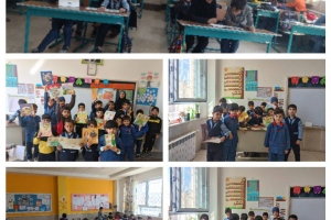 بیرجند: زنگ کتاب و برپایی ایستگاه مطالعه برای دانش آموزان پایه دوم دبستان سردار دلها به مناسبت شهادت امام جعفرصادق علیه السلام